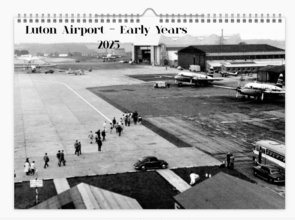 Luton Airport Early Years 2025 Aircraft Tribute Calendar A4 WALL Calendar