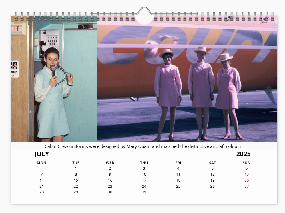 COURT LINE AVIATION 2025 Tribute Calendar A4 WALL Calendar