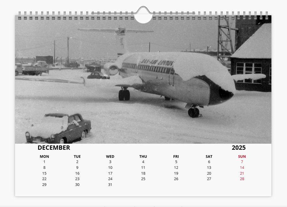 DAN AIR LONDON 2025 Tribute Calendar A4 WALL Calendar