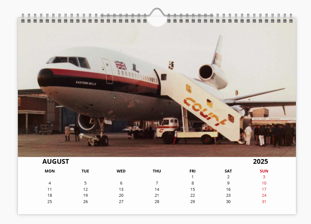 LAKER AIRWAYS 2025 Aircraft Tribute Calendar A4 WALL Calendar