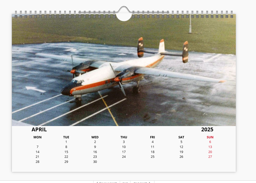 DAN AIR LONDON 2025 Tribute Calendar A4 WALL Calendar