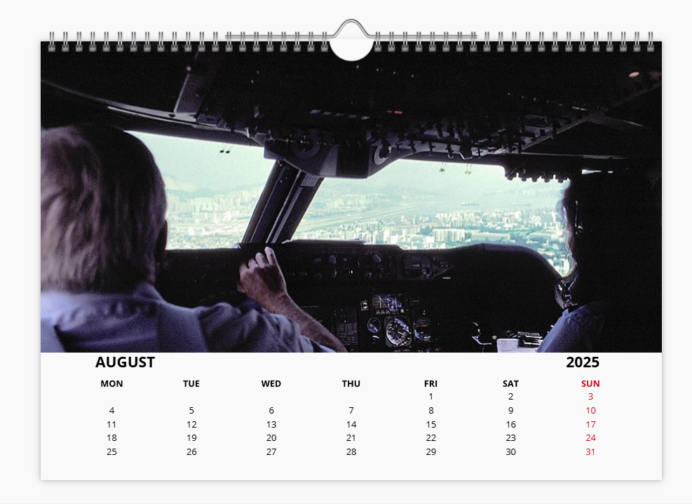KAI TAK HONG KONG Airport 2025 Tribute Calendar A4 WALL Calendar