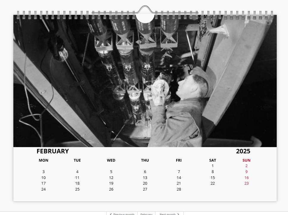 DH Mosquito RAF Fighter Bomber 2025 Aircraft Tribute Calendar A4 WALL Calendar