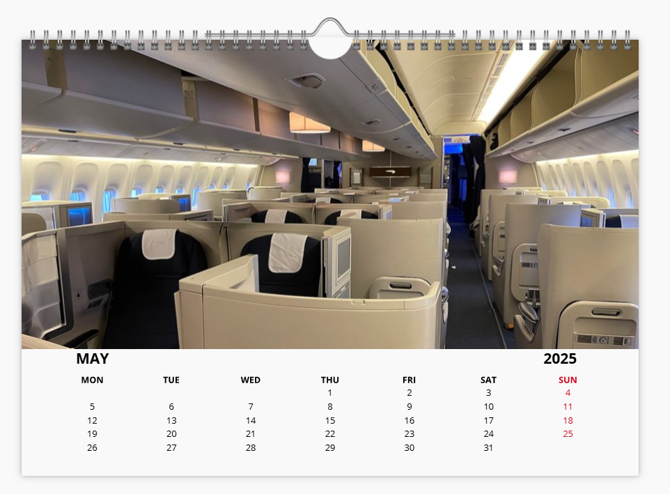 BRITISH AIRWAYS BOEING 777 2025 Tribute Calendar A4 WALL Calendar