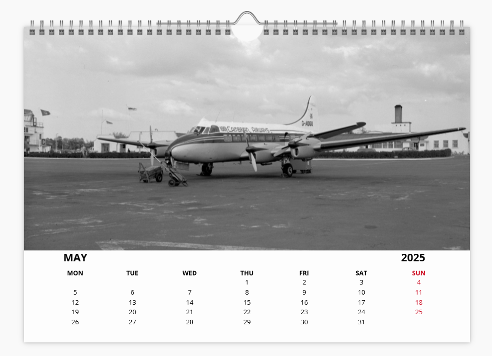 CAMBRIAN AIRWAYS 2025 Tribute Calendar A4 WALL Calendar