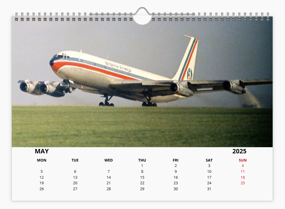 BRITANNIA AIRWAYS 2025 Tribute Calendar A4 WALL Calendar