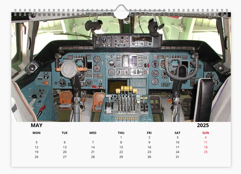 ANTONOV MYRIA 225 2025 Tribute Calendar A4 WALL Calendar