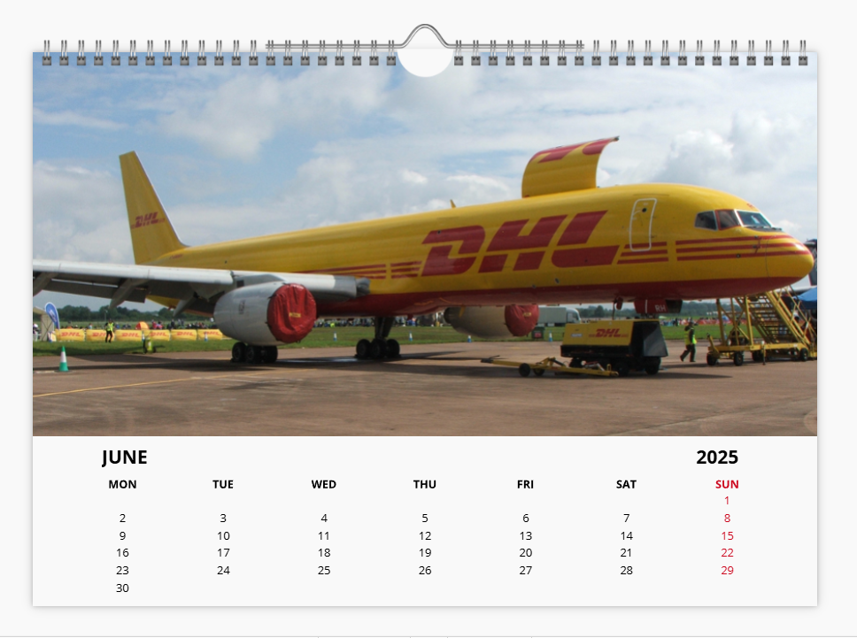 BOEING 757 2025 Tribute Calendar A4 WALL Calendar