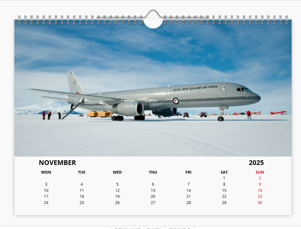 BOEING 757 2025 Tribute Calendar A4 WALL Calendar