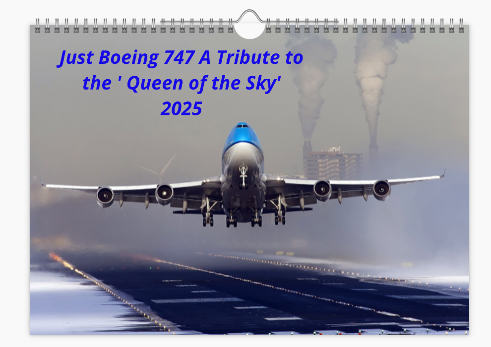 BOEING 747F FREIGHTER CARGO 2025 Tribute Calendar A4 WALL Calendar