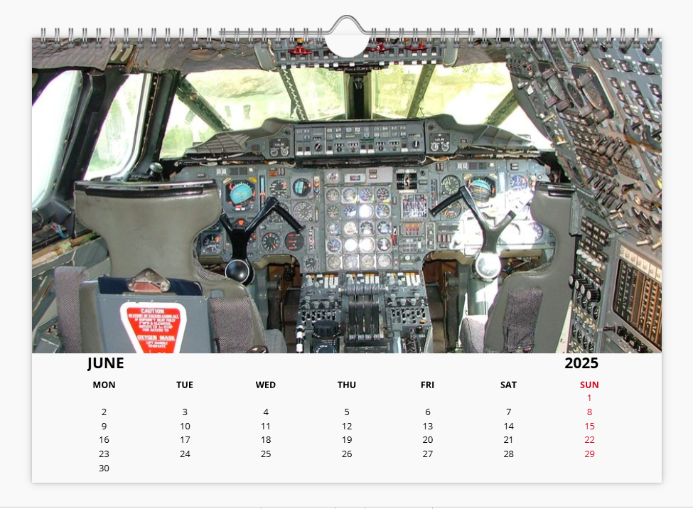 CONCORDE 2025 Tribute Calendar A4 WALL Calendar BA AF SQ