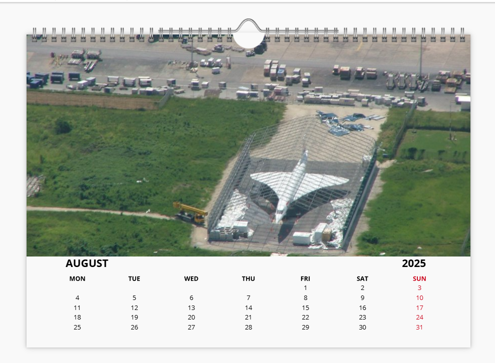 CONCORDE 2025 Tribute Calendar A4 WALL Calendar BA AF SQ