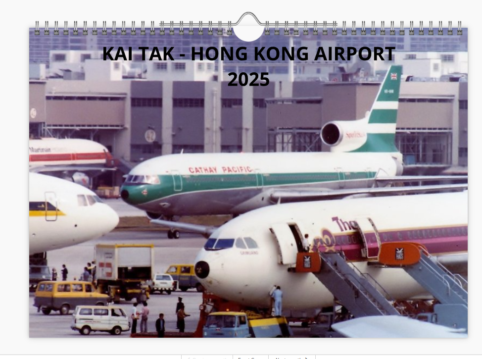 KAI TAK HONG KONG Airport 2025 Tribute Calendar A4 WALL Calendar
