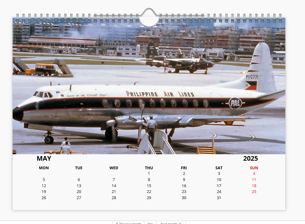 KAI TAK HONG KONG Airport 2025 Tribute Calendar A4 WALL Calendar