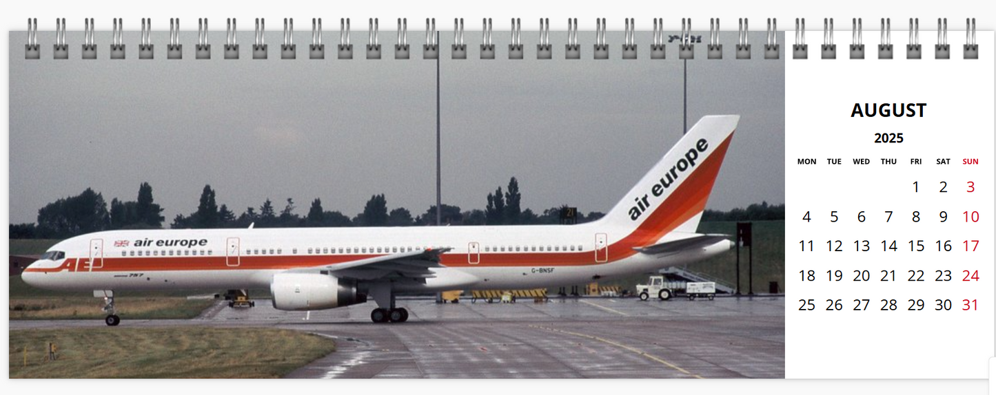 air europe 2025 Tribute Calendar LARGE DESK Calendar