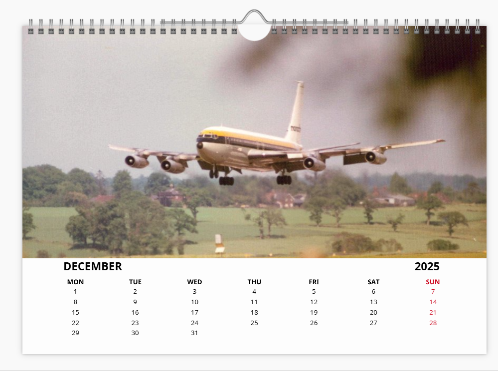 Luton Airport Early Years 2025 Aircraft Tribute Calendar A4 WALL Calendar