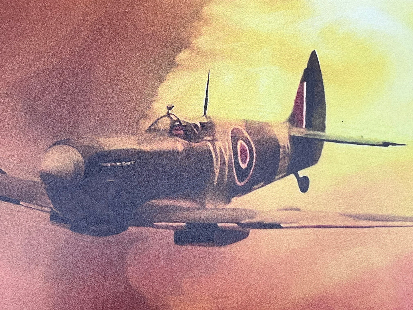 RAF Supermarine Spitfire Fighter Aircraft Metal Wall Picture Plaque 30x20cm 12x8"