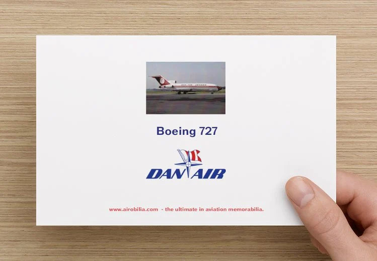 Dan Air London Boeing 727 Birthday Card