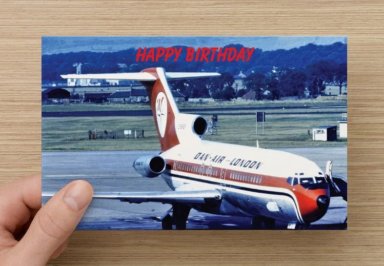 Dan Air London Boeing 727 Birthday Card