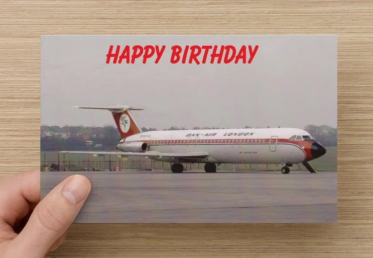 Dan Air London BAC 111 Birthday Card
