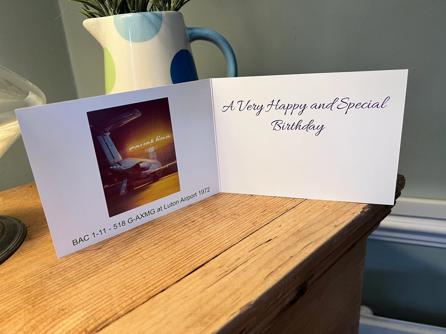 Court Line Aviation BAC 111 Line-up Luton Birthday Card