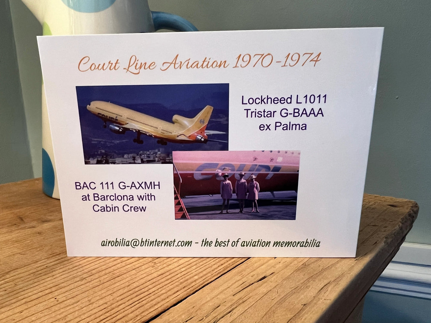 Court Line Aviation BAC 111 Line-up Luton Birthday Card