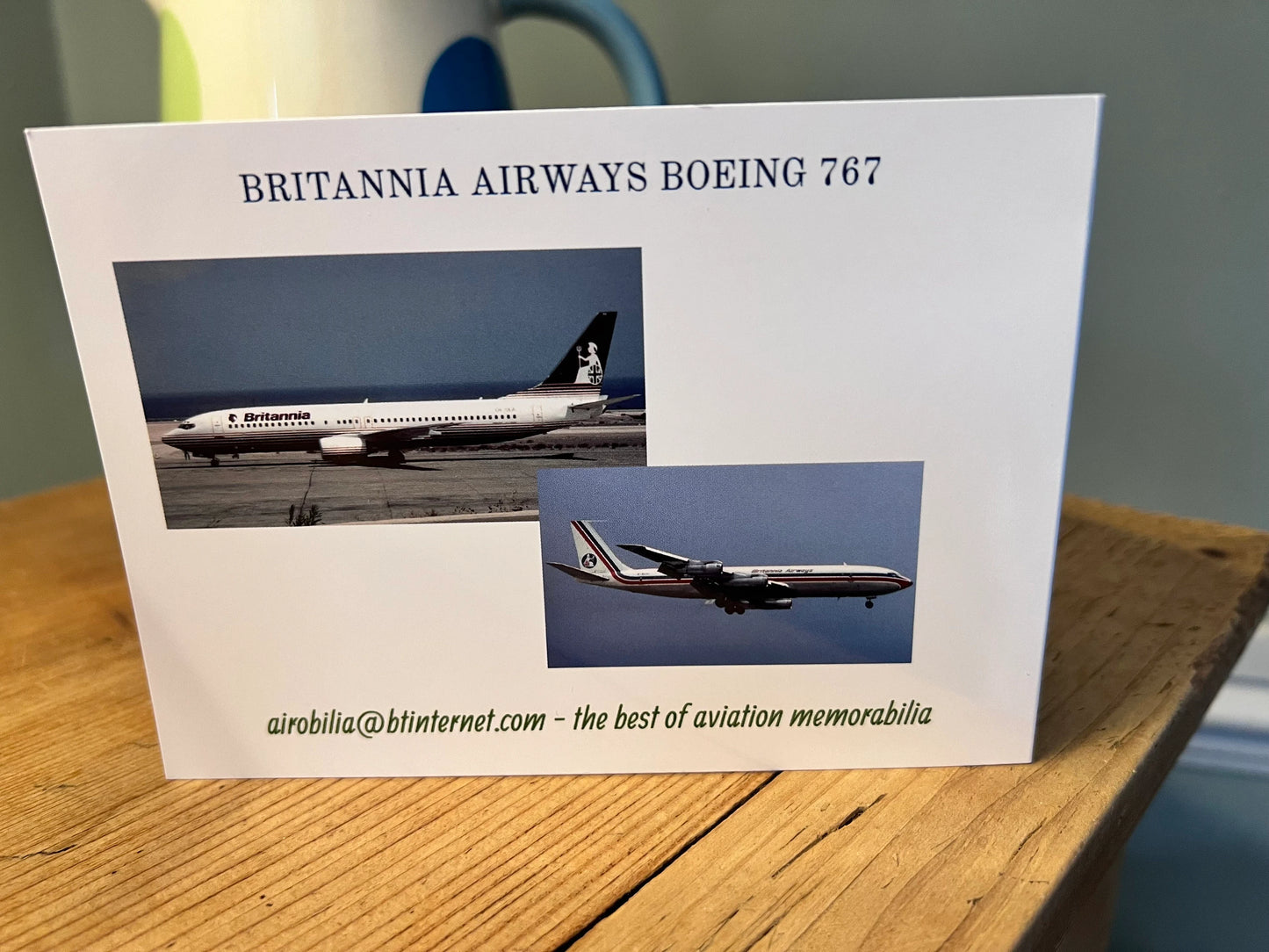 Britannia Airways Boeing 767 Birthday Card
