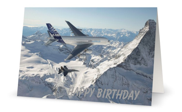 Airbus A380 Birthday Card