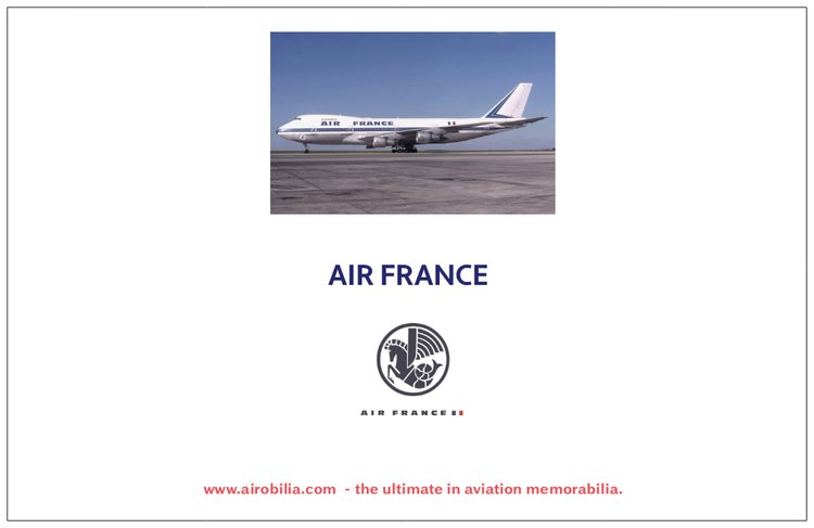 AIR FRANCE Boeing 747 Birthday Card