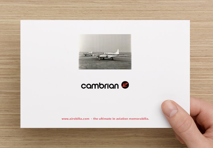 Cambrian Airways Wales DH Heron Birthday Card