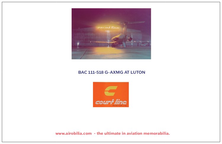 Court Line Aviation BAC 111 G-AXMG Birthday Card