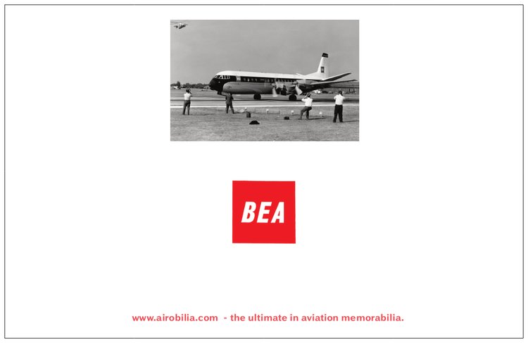 BEA British European Airways Vickers Vanguard Aircraft Heathrow Birthday Card