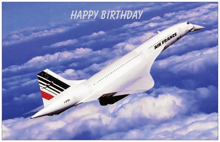 AIR FRANCE CONCORDE Birthday Card