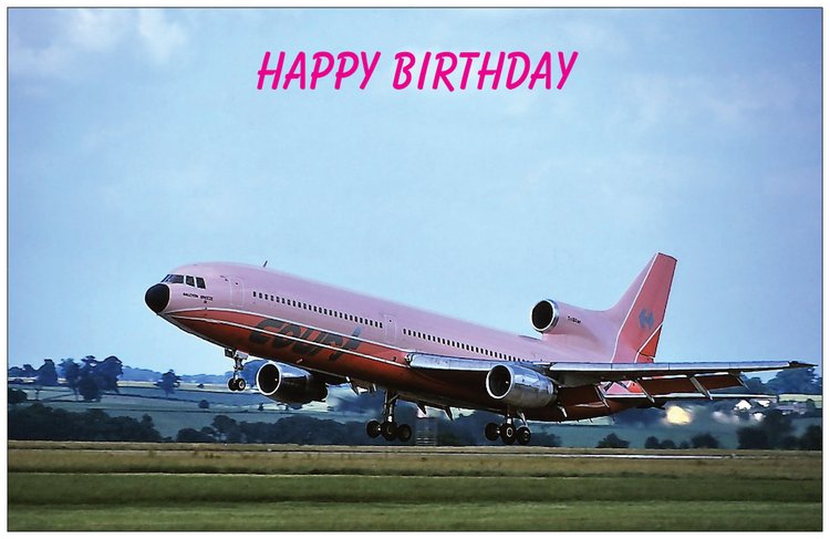 Court Line Aviation Lockheed L1011 Tristar G-BAAB Birthday Card