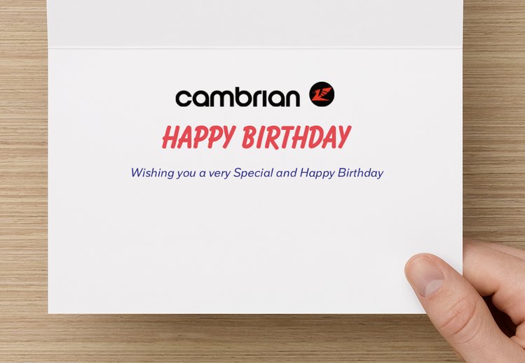 Cambrian Airways Wales DH Heron Birthday Card