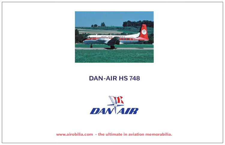 Dan Air London HS 748 Birthday Card