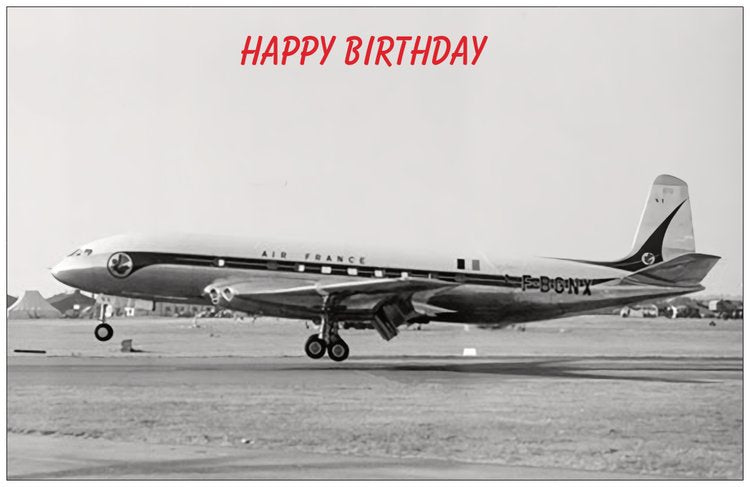 AIR FRANCE COMET 4 Birthday Card