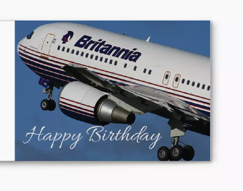 Britannia Airways Boeing 767 Birthday Card