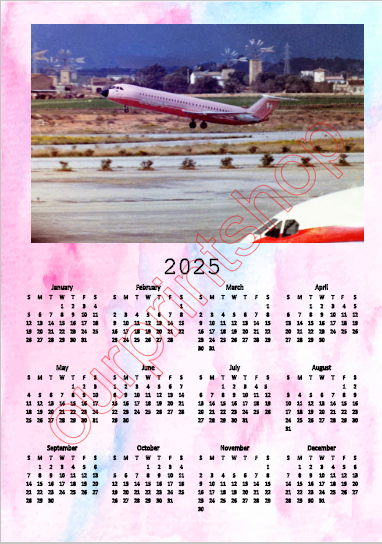 Court Line BAC 111 - 518 G-AXMF departing Palma 2025 Magnetic Calendar FRIDGE Magnet Any Aircraft