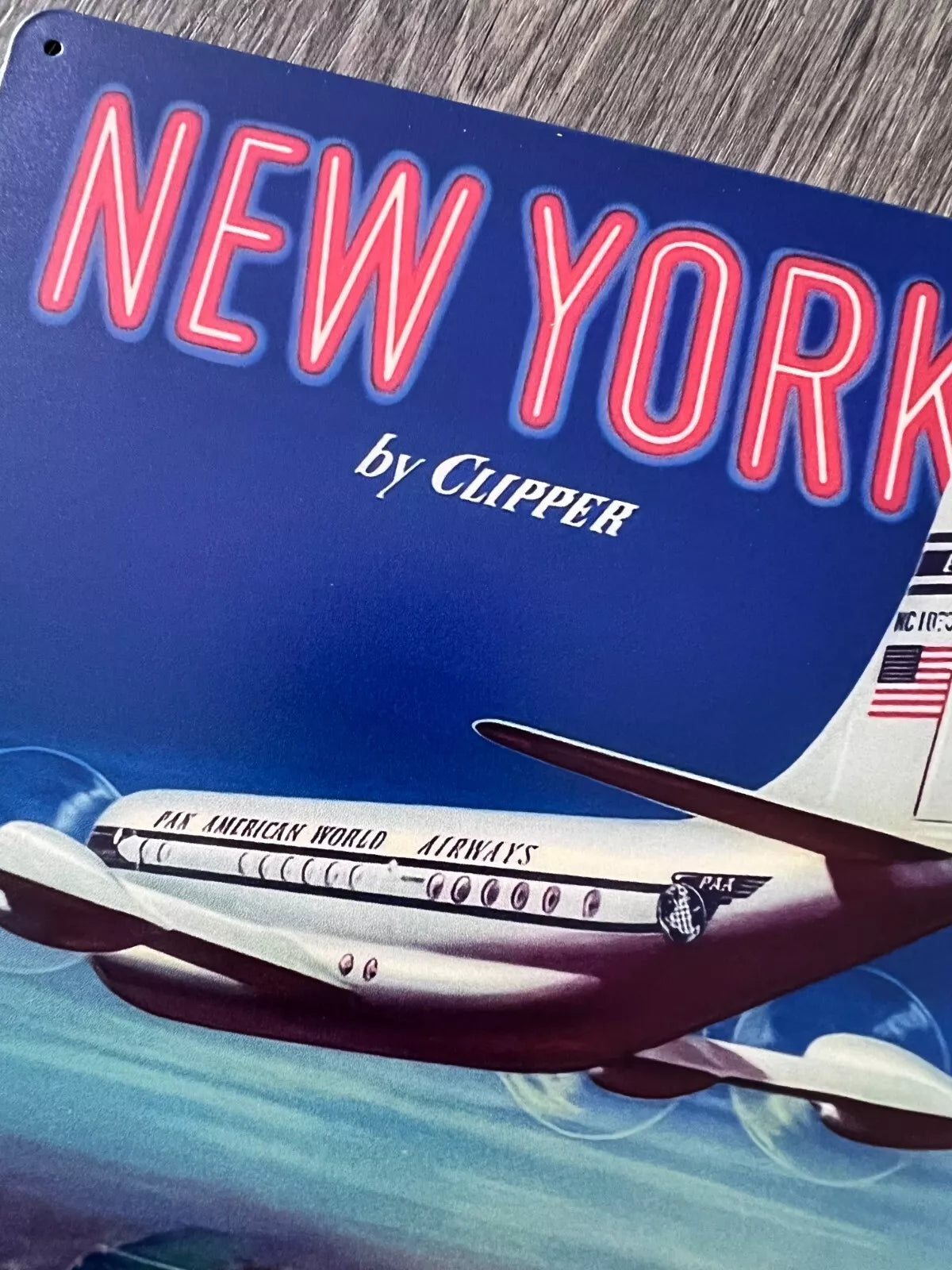 PAN AM Pan American World Airways Clipper to the Caribbean Aircraft Metal Wall Picture Plaque 30x20cm 12x8" (Copy)