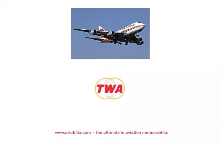 TWA Trans World Airlines Concorde Birthday Card