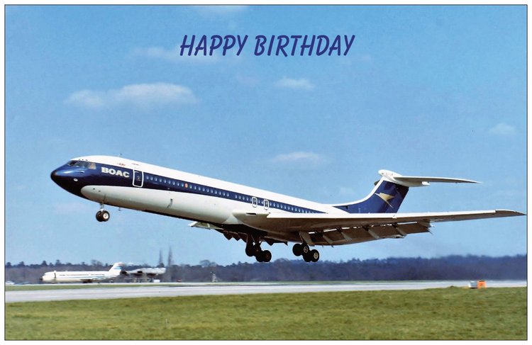 Birthday Cards Airline Aircraft Civil and Military