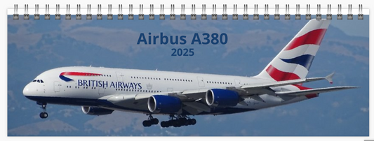 AIRBUS A380 2025 Tribute Calendar DESK Calendar A4 Landscape