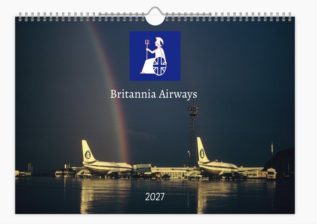 BRITANNIA AIRWAYS 2027 Tribute Calendar A4 WALL Calendar