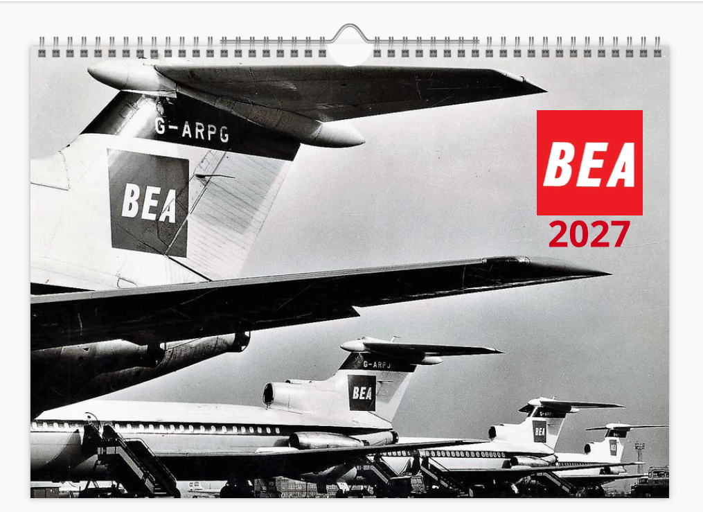 BEA British European Airways 2027 Tribute A4 Wall Calendar