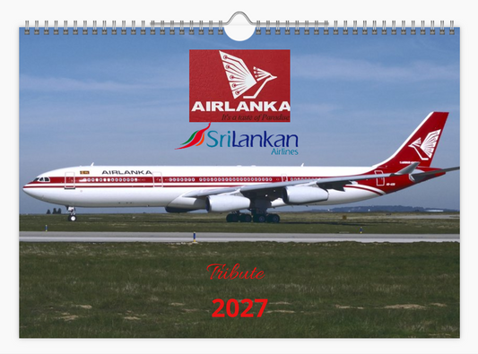 AIR LANKA CYLON AIRWAYS 2027 Calendar A4 WALL Calendar
