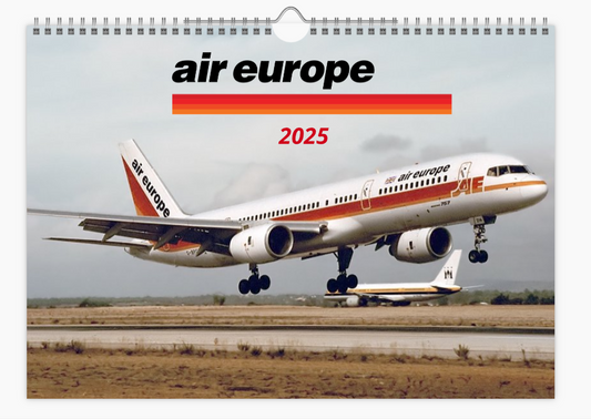 AIR EUROPE 2025 Tribute Calendar A4 WALL Calendar