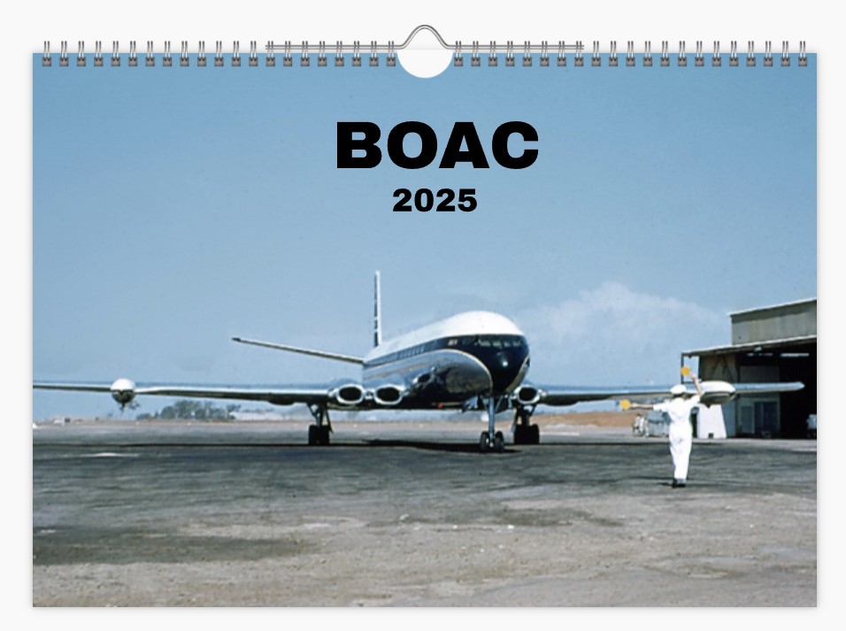 BOAC BRITISH OVERSEAS AIRWAYS CORPORATION 2025 Tribute Calendar A4 WALL Calendar