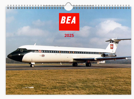 BEA BRITISH EUROPEAN AIRWAYS 2025 Tribute Calendar A4 WALL Calendar