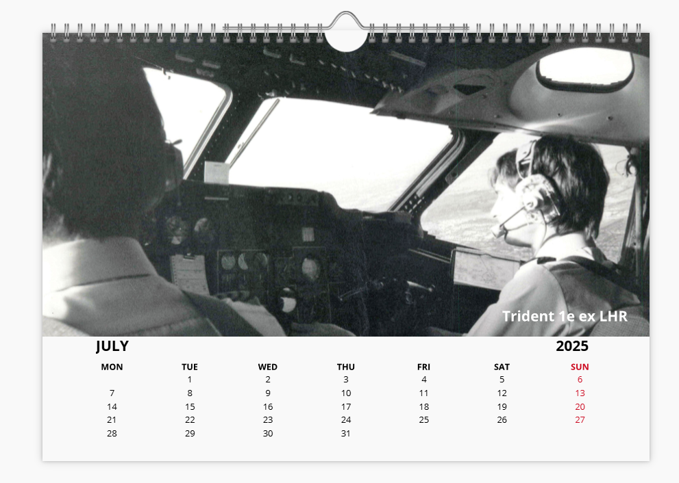 BEA BRITISH EUROPEAN AIRWAYS 2025 Tribute Calendar A4 WALL Calendar